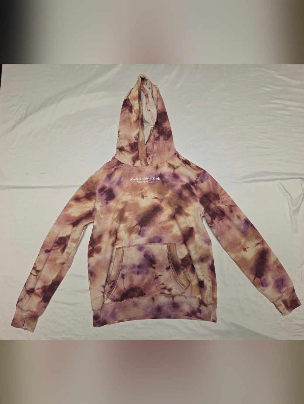 Abercrombie & Fitch Tie-Dye Hoodie - Purple & Brown